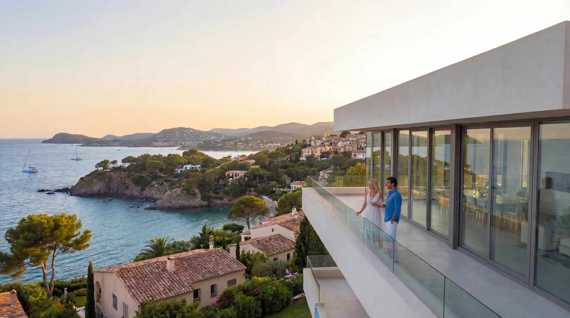 Vue aérienne d'une ville française