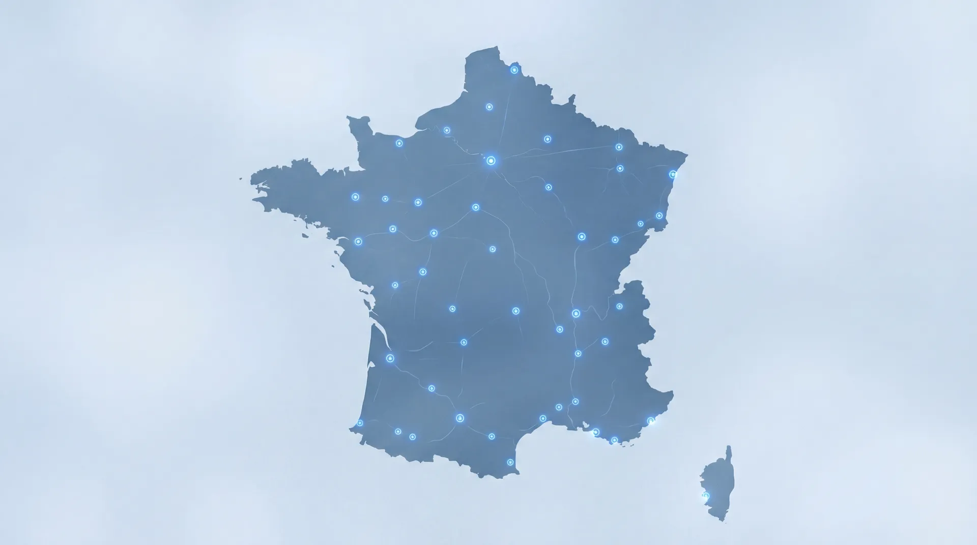 Carte de France illustrant les données de qualité de vie